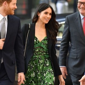 Self-Portrait Cold Shoulder Dress, Green Floral, 4